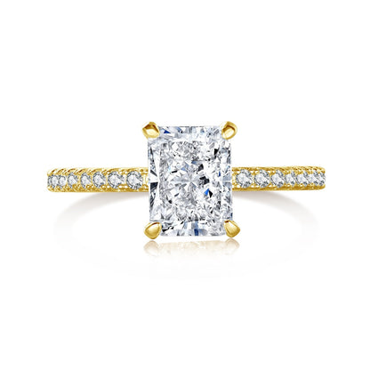 [Aurelle Style]2.0 Carat Dazzling Sparkling Radiant Cut Party Ring