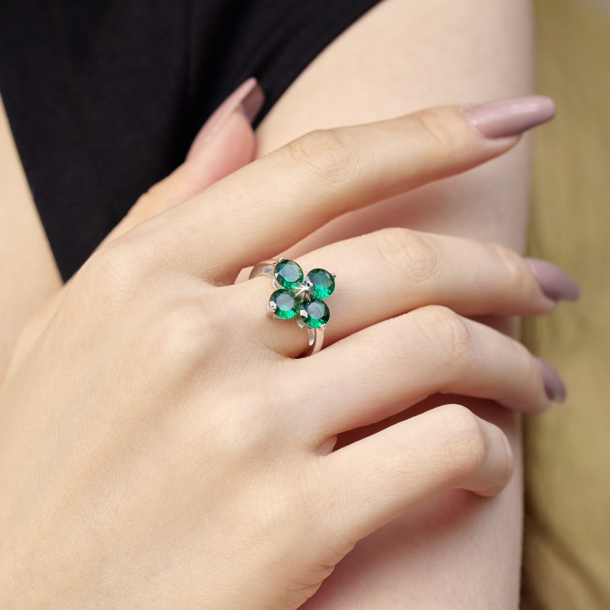 [Aurelle Style]Four-Leaf Clover Eight-Pointed Star Ring