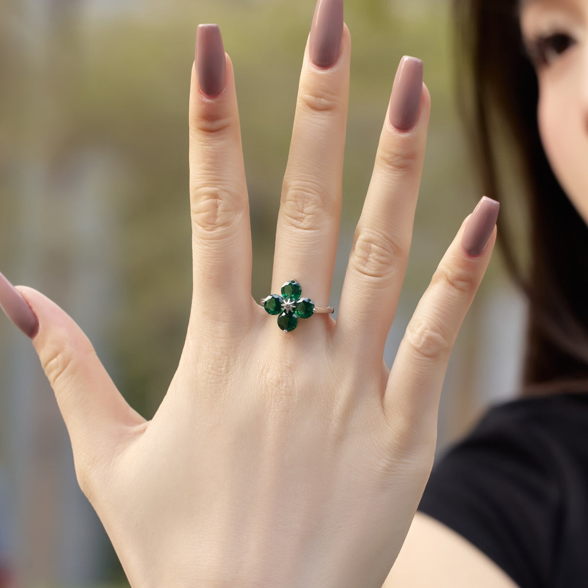 [Aurelle Style]Four-Leaf Clover Eight-Pointed Star Ring