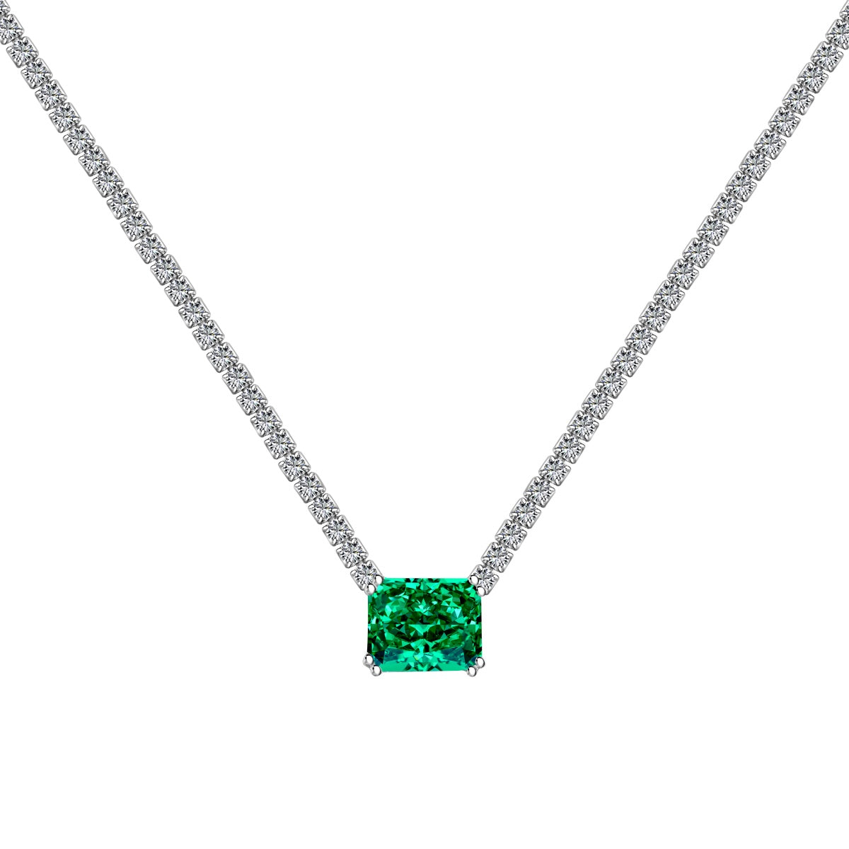 [Aurelle Style]4.0 Carat Elegant Radiant Cut Necklace
