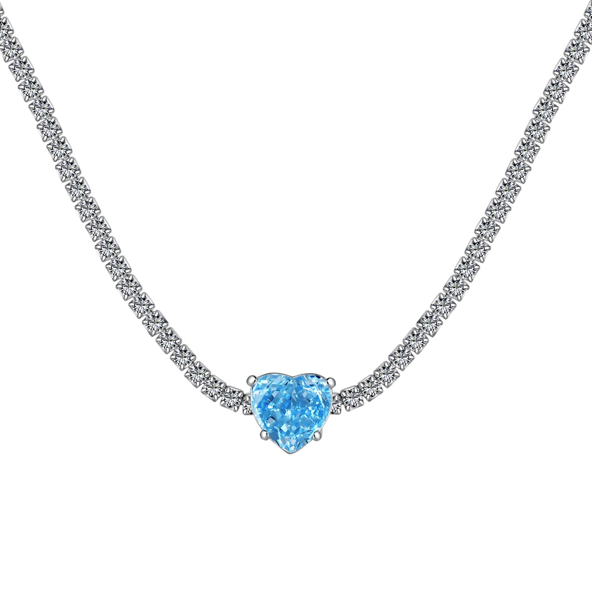 [Aurelle Style]2.0 Carat Sparkling Tennis Heart Cut Necklace