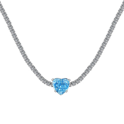[Aurelle Style]2.0 Carat Sparkling Tennis Heart Cut Necklace