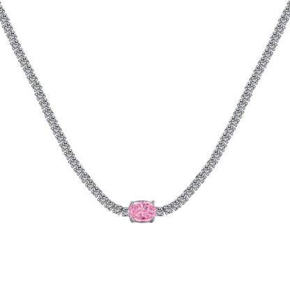 [Aurelle Style]1.0 Carat Shining Oval Cut Necklace