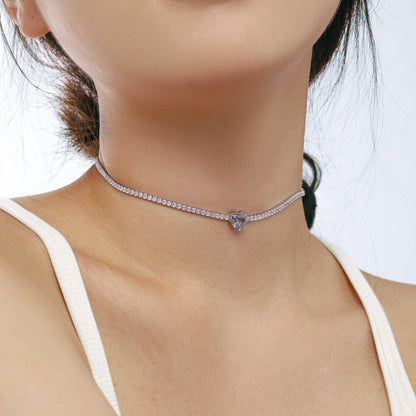 [Aurelle Style]2.0 Carat Sparkling Tennis Heart Cut Necklace