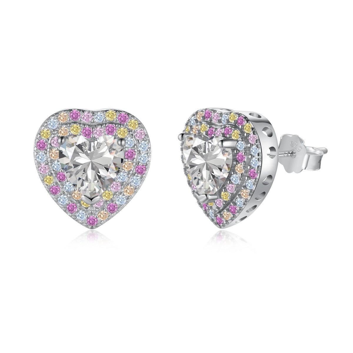 [Aurelle Style]Dazzling Heart Shape Lover Earrings