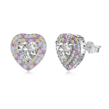 [Aurelle Style]Dazzling Heart Shape Lover Earrings