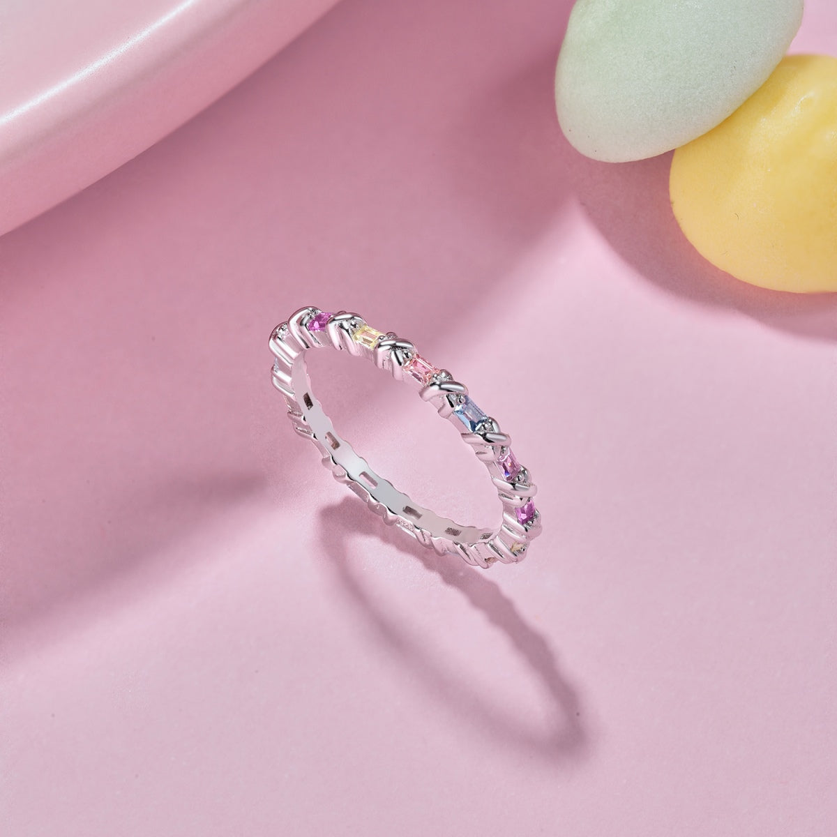 [Aurelle Style]Charming Colorful Round Cut Daily Ring