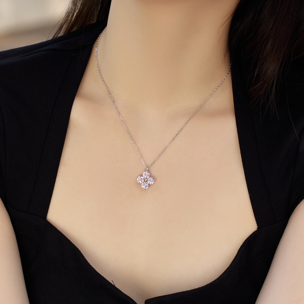 [Aurelle Style]Four-Leaf Clover And Eight-Pointed Star Necklace