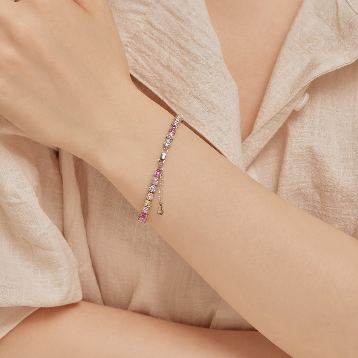 [Aurelle Style]Delicate Colorful Emerald Cut Party Bracelet
