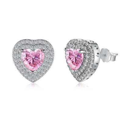 [Aurelle Style]Dazzling Heart Shape Lover Earrings