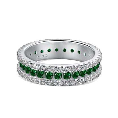 [Aurelle Style]Delicate Colorful Round Cut Daily Ring
