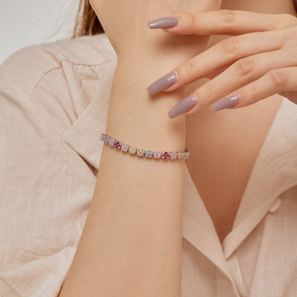 [Aurelle Style]Delicate Colorful Emerald Cut Daily Bracelet