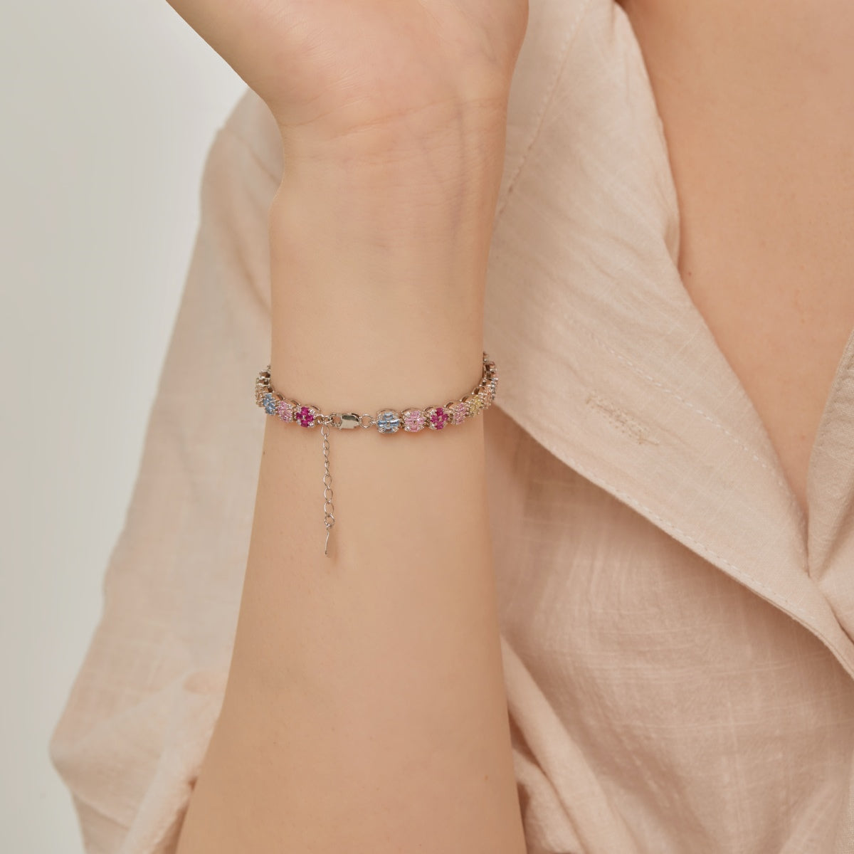 [Aurelle Style]Delicate Colorful Emerald Cut Daily Bracelet