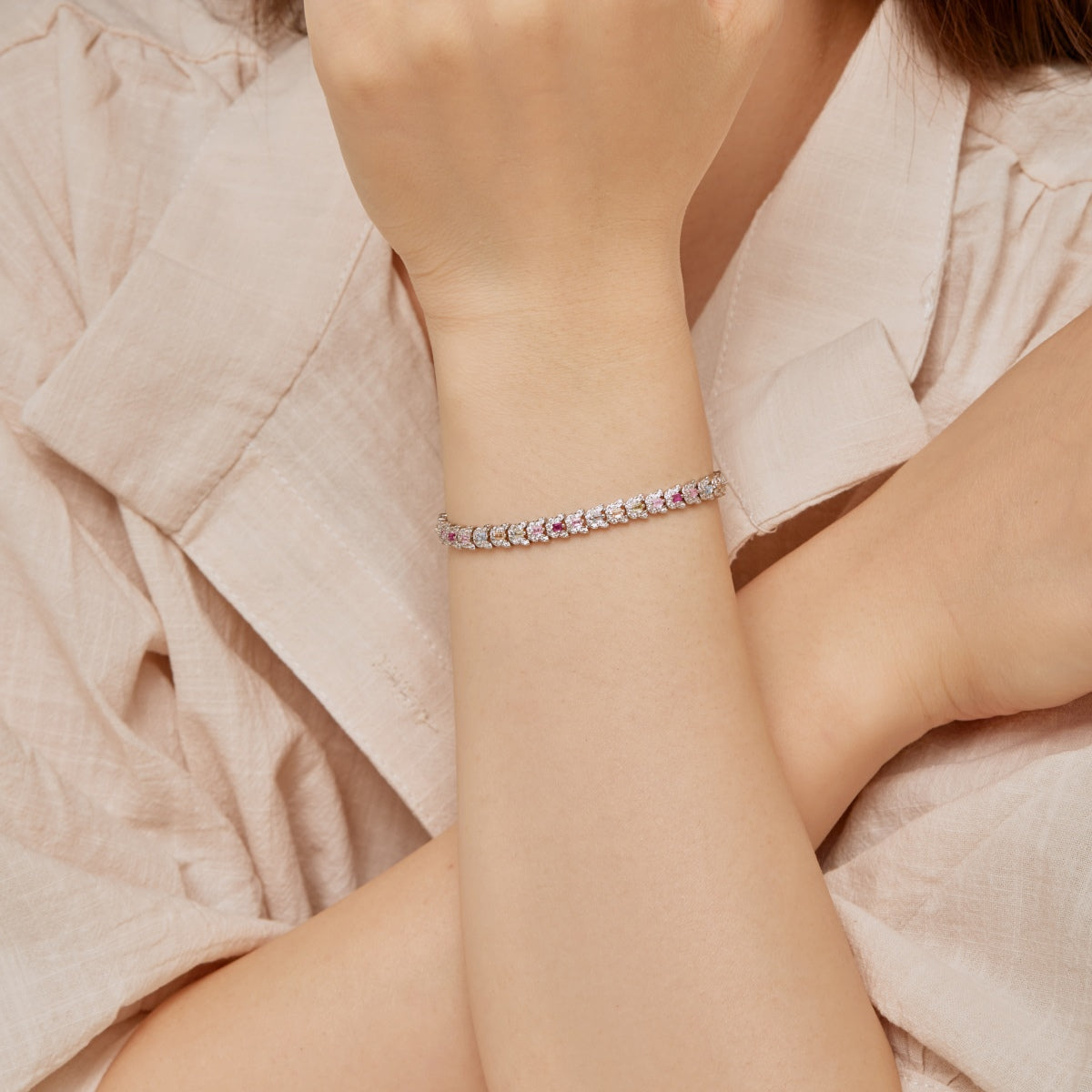 [Aurelle Style]Delicate Colorful Multi Cut Daily Bracelet