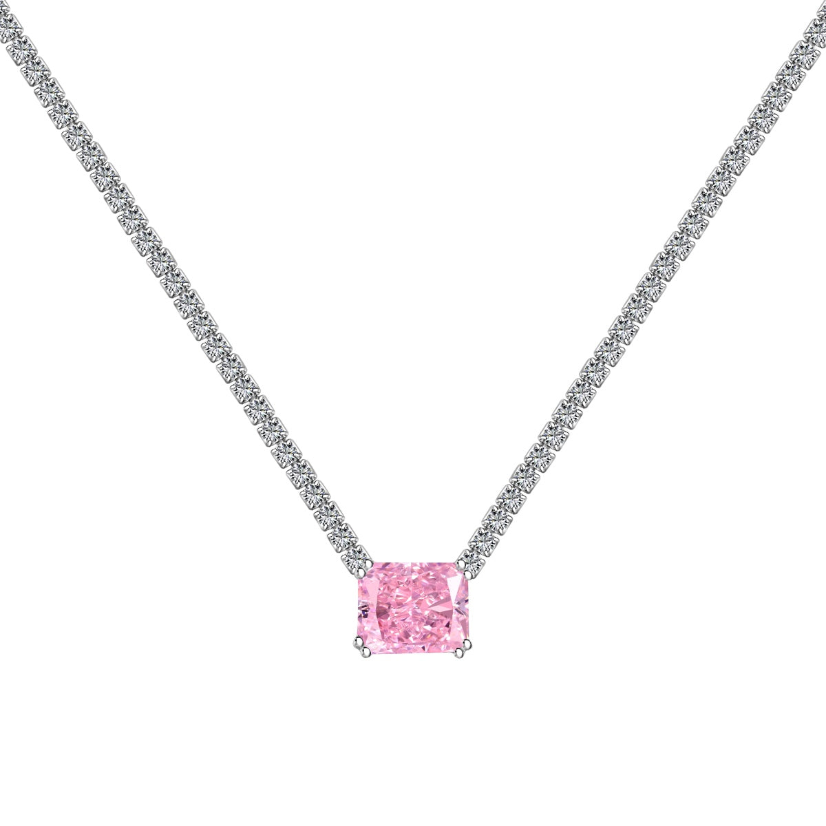 [Aurelle Style]4.0 Carat Elegant Radiant Cut Necklace