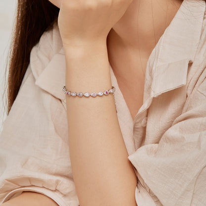 [Aurelle Style]0.25 Carat Radiant Water Drop Shape Daily Bracelet