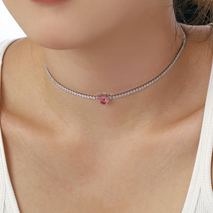 [Aurelle Style]2.0 Carat Sparkling Tennis Heart Cut Necklace