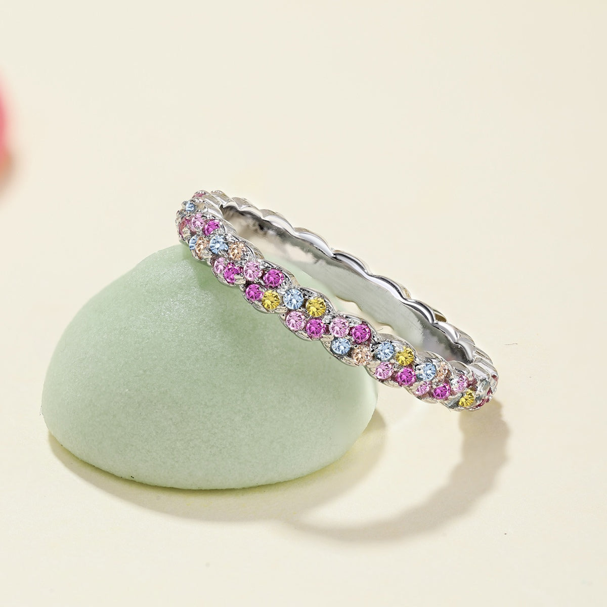 [Aurelle Style]Dainty Ebullient Round Cut Daily Ring