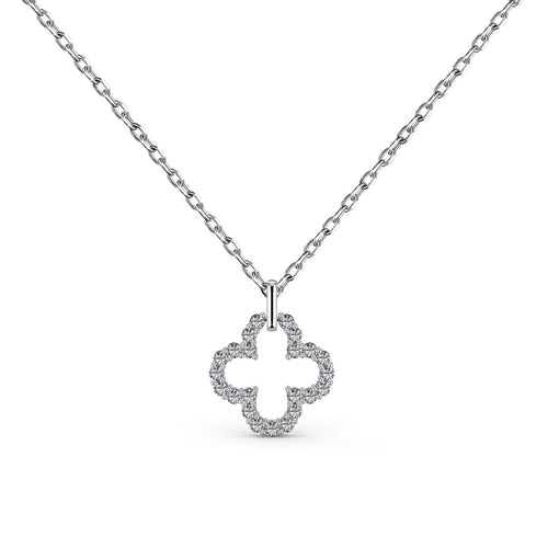 [Aurelle Style]Four-Leaf Clover Hollow Design Exquisite Necklace