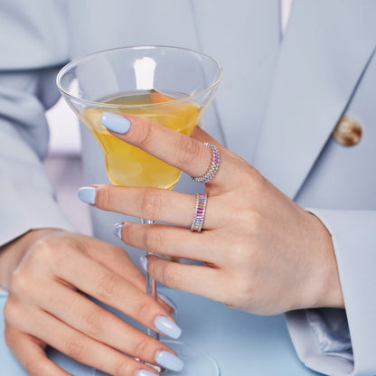 [Aurelle Style]Splashy Ornate Emerald Cut Cocktail Ring