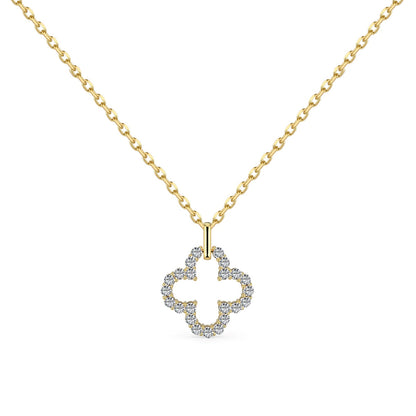 [Aurelle Style]Four-Leaf Clover Hollow Design Exquisite Necklace