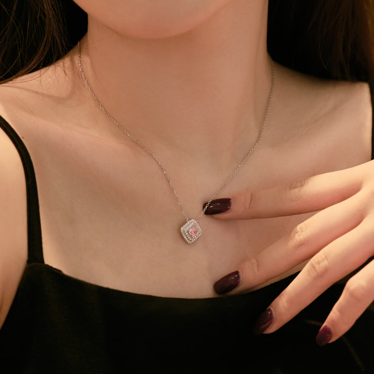 [Aurelle Style]Sparkling Asscher Cut Necklace