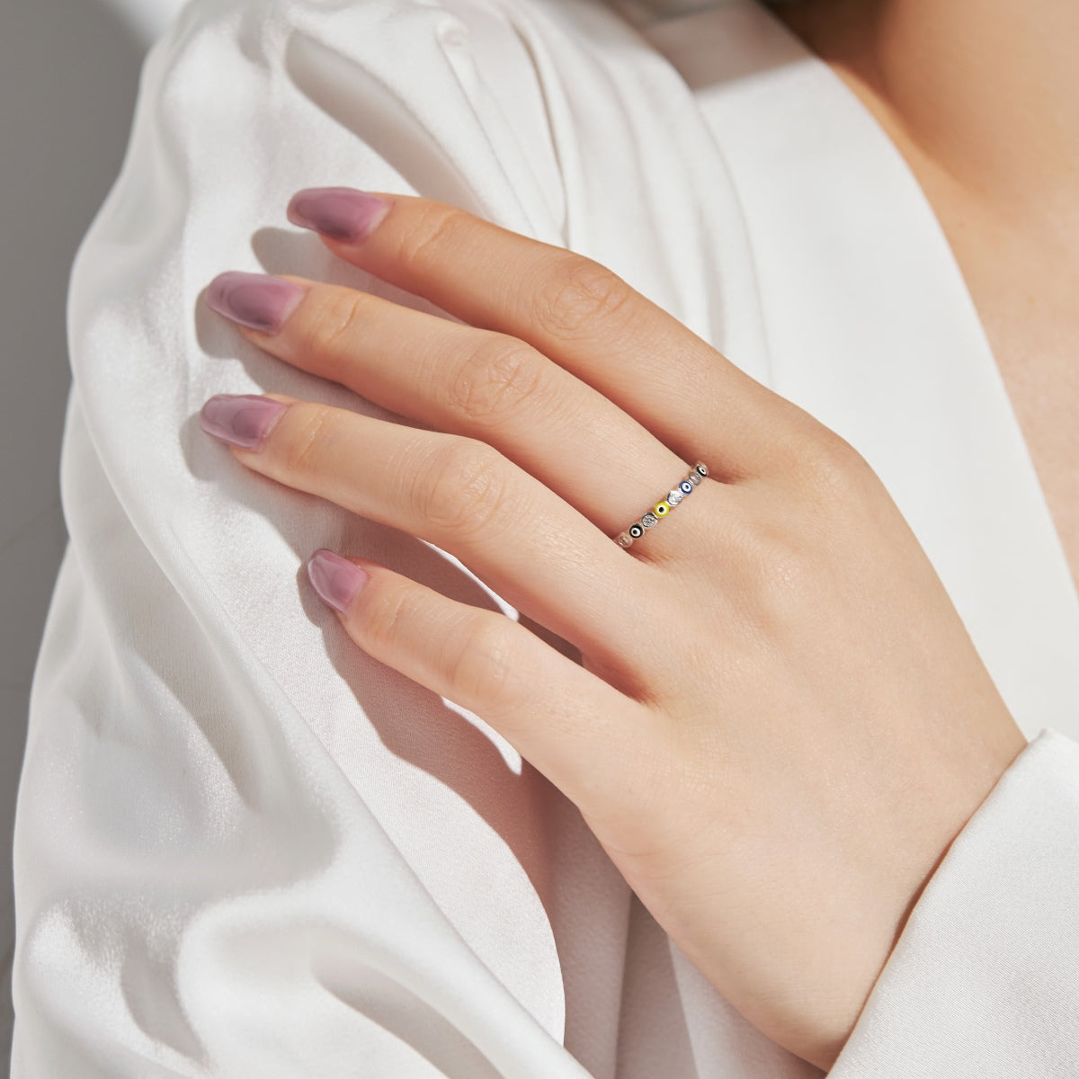 [Aurelle Style]Sparkling Vibrant Round Shape Daily Ring