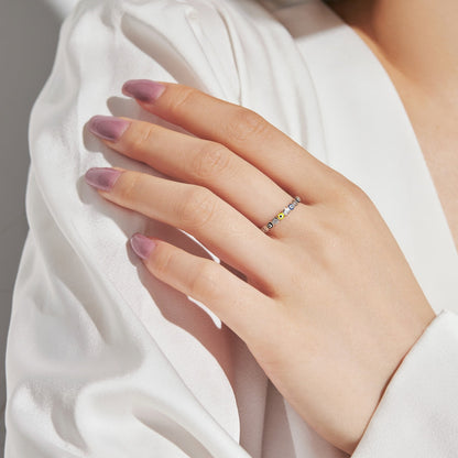 [Aurelle Style]Sparkling Vibrant Round Shape Daily Ring