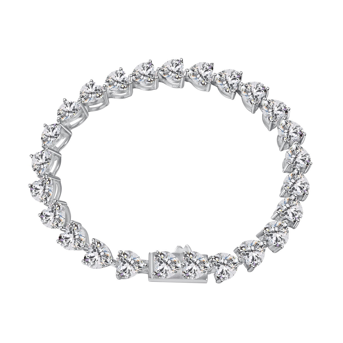 [Aurelle Style]0.75 Carat Elegant Romantic Heart Shape Lover Bracelet