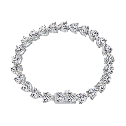 [Aurelle Style]0.75 Carat Elegant Romantic Heart Shape Lover Bracelet
