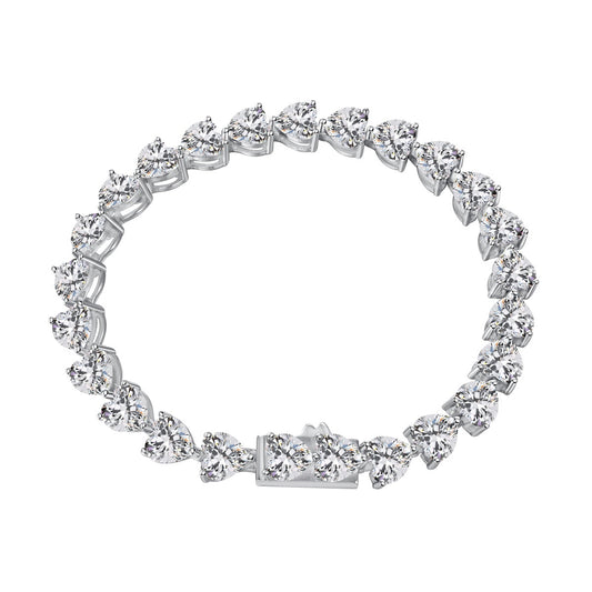 [Aurelle Style]0.75 Carat Elegant Romantic Heart Shape Lover Bracelet