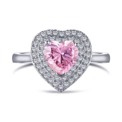 [Aurelle Style]Delicate Ebullient Heart Shape Wedding Ring