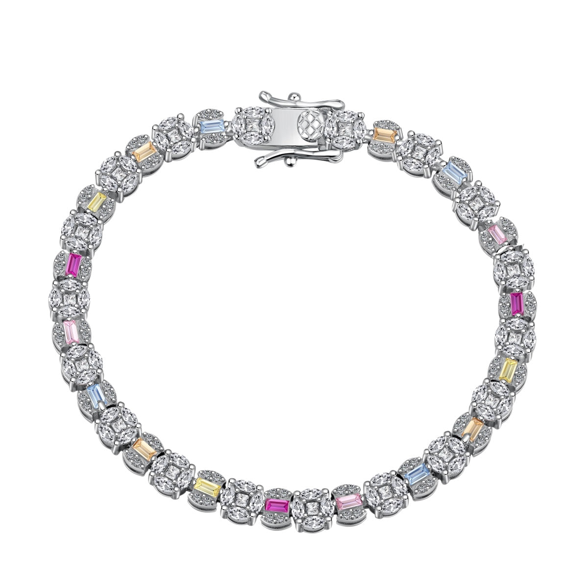 [Aurelle Style]Dazzling Radiant Multi Cut Daily Bracelet