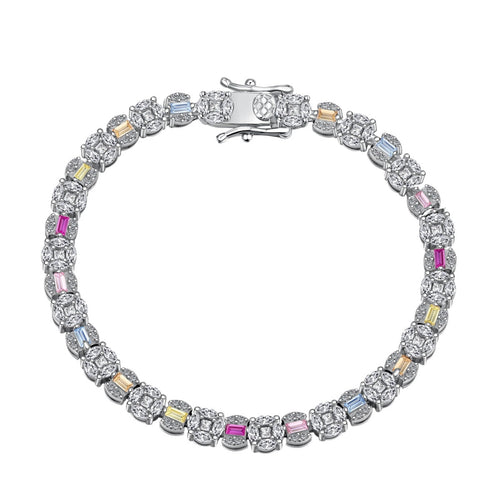 [Aurelle Style]Dazzling Radiant Multi Cut Daily Bracelet