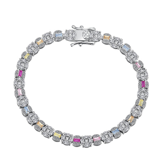 [Aurelle Style]Dazzling Radiant Multi Cut Daily Bracelet