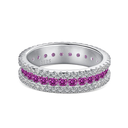 [Aurelle Style]Delicate Colorful Round Cut Daily Ring