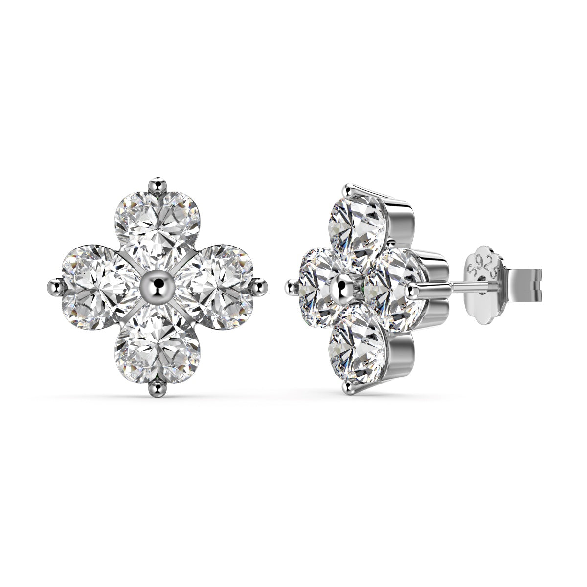 [Aurelle Style]Four-Leaf Clover Ball Earrings