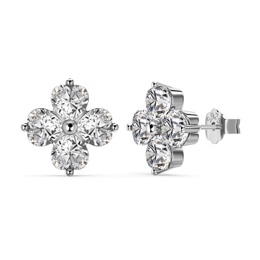 [Aurelle Style]Four-Leaf Clover Ball Earrings