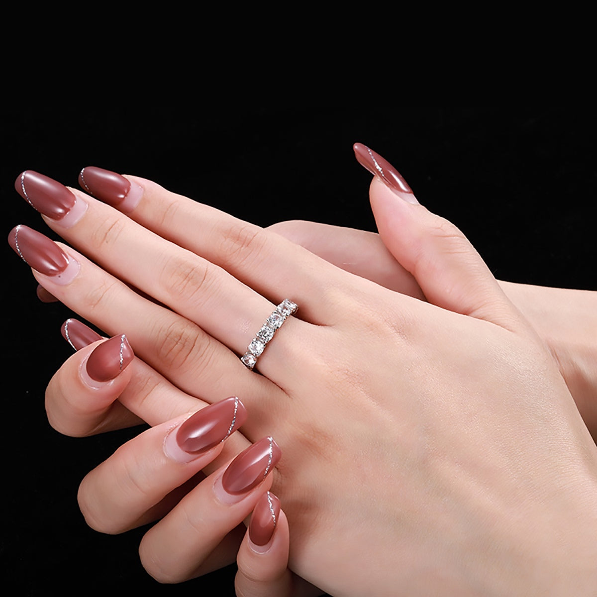 [Aurelle Style]Eternity Round Cut Tennis Ring