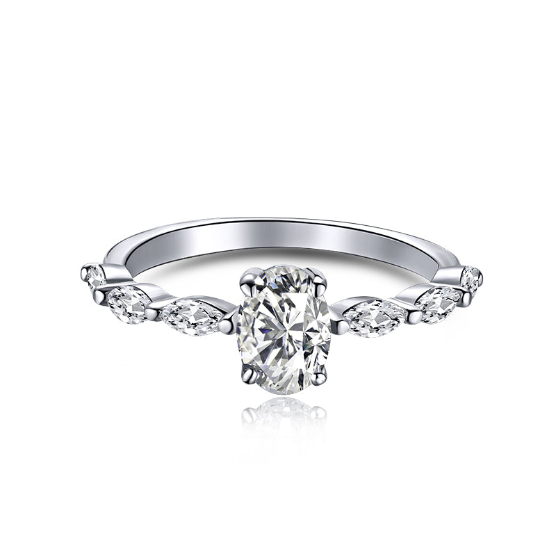 [Aurelle Style]0.75 Carat Luxurious Vibrant Elongated Cushion Cut Daily Ring