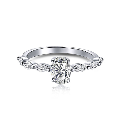[Aurelle Style]0.75 Carat Luxurious Vibrant Elongated Cushion Cut Daily Ring