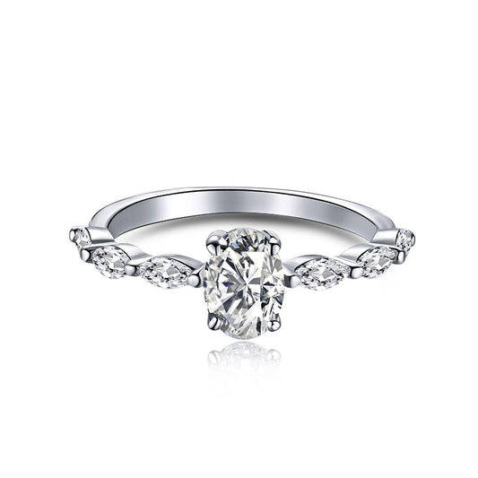 [Aurelle Style]0.75 Carat Luxurious Vibrant Elongated Cushion Cut Daily Ring