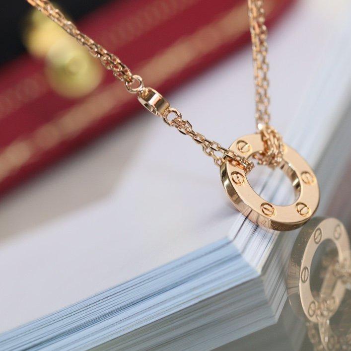 [Aurelle Style]LOVE NECKLACE ADJUSTABLE ROSE GOLD 2 DIAMOND