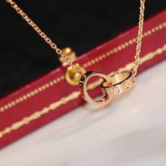 [Aurelle Style]LOVE NECKLACE PINK GOLD AND SILVER