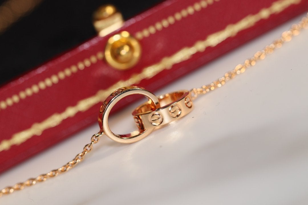 [Aurelle Style]LOVE NECKLACE PINK GOLD AND SILVER