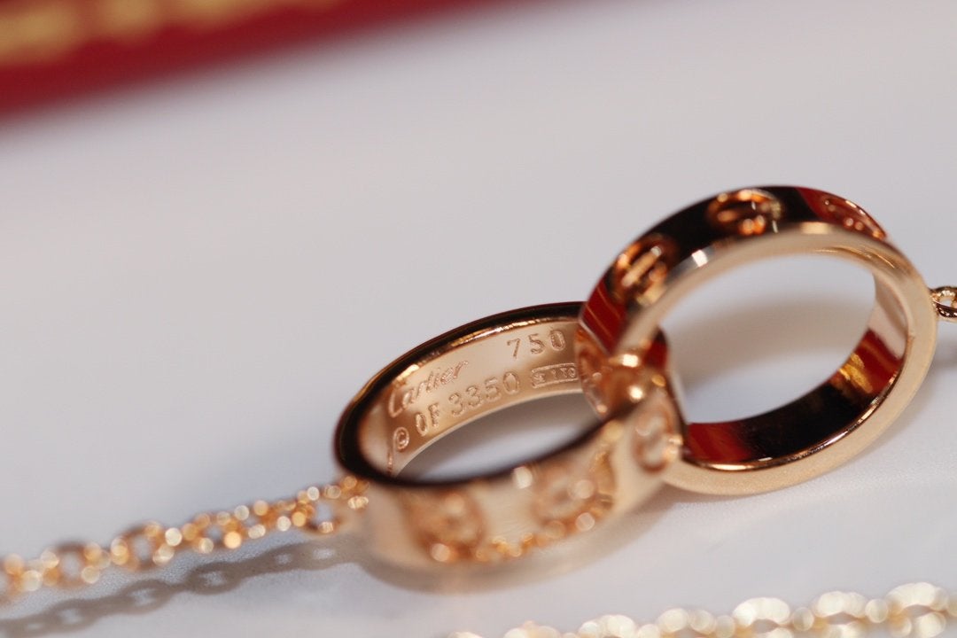 [Aurelle Style]LOVE NECKLACE PINK GOLD AND SILVER