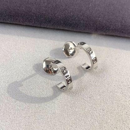 [TOP]LOVE EARRINGS 2.65MM SILVER