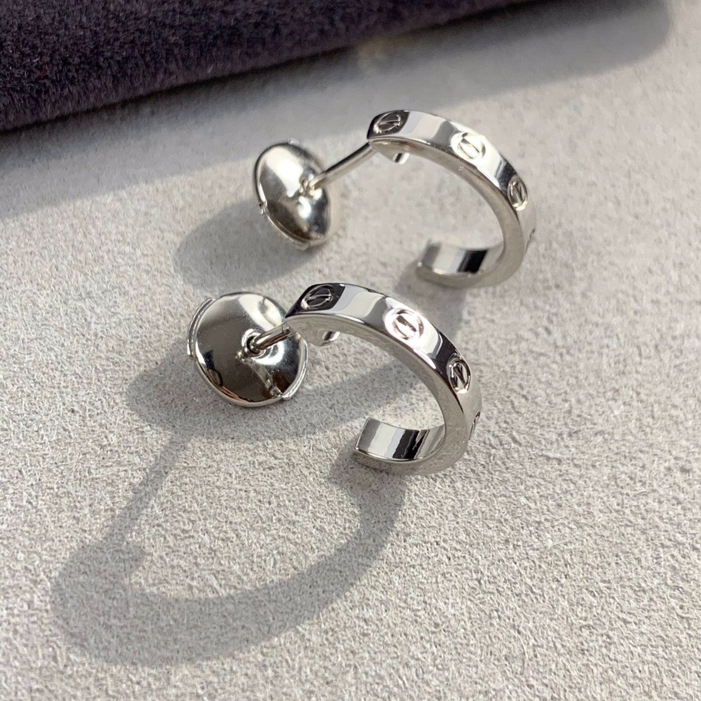 [Aurelle Style]LOVE EARRINGS 2.65MM SILVER