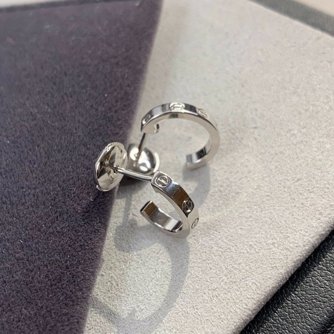 [Aurelle Style]LOVE EARRINGS 2.65MM SILVER