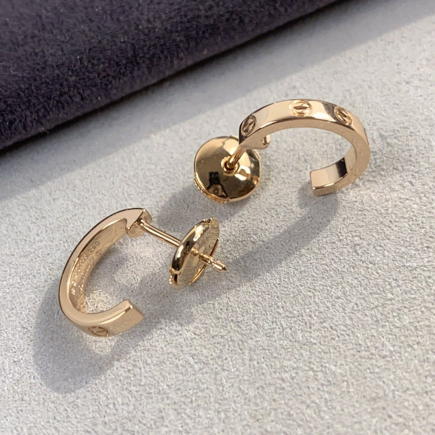 [Aurelle Style]LOVE EARRINGS 2.65MM PINK GOLD